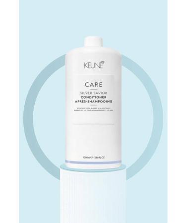 Keune Silver Savior Perfect Conditioner After Shampoo for Gray White Platinum Hair 1000 ml CYT464
