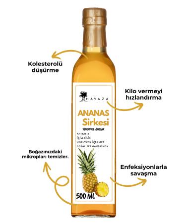 Havaza Pineapple Vinegar 500 ml (Organic Traditional Natural Additive-Free) - Buy Online on GoSupps.com