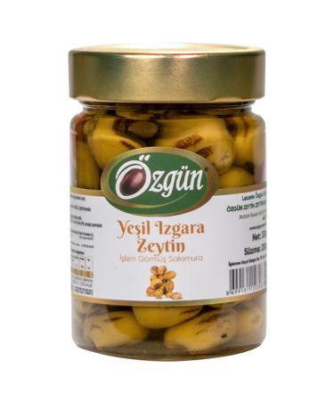 ORIGINAL OLIVE & OLIVE OIL Grilled Green Olives - 350 ml Glass Jar.