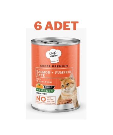Chefs Choice Salmon Pumpkin Salmon Pumpkin Pate Cat Canned Food 6x400 Gr