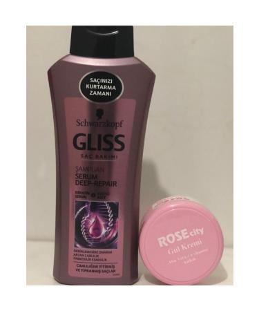 Gliss Serum Deep Repair 525 Ml Shampoo Rose City 135ml Aloe Vera Rose Cream