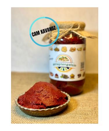 Antepten Gelsin Homemade Sun Dried Sweet Pepper Paste - Glass Jar - Organic - 650 gr