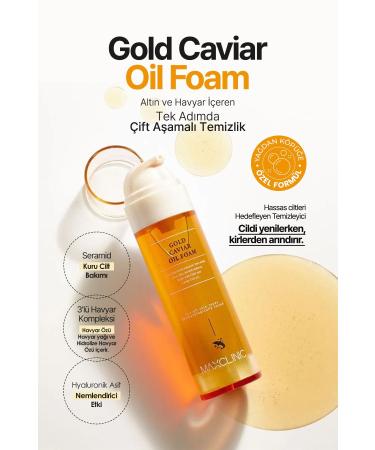 MAXCLINIC Gold and Caviar One-Step Dual-Stage Facial Cleanser MAXCLINIC Gold Caviar Oil Foam - Buy Online on GoSupps.com