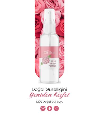 Orellus Rose Water 0 Natural Oil and Pure -Tonic 150 ml