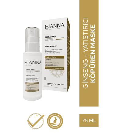 Bianna Foaming Mask Bubble Mask Ginseng Essence and Soothing Foaming Mask - 75 ml