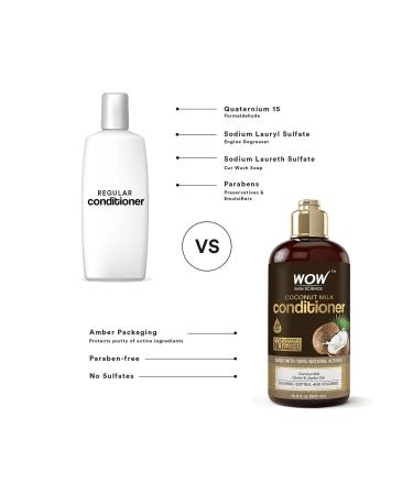 WOW Skin Science Coconut Milk Conditioner - Natural Ingredients - Moisturizing Hair Fall Frizz Control 500ml - Buy Online on GoSupps.com