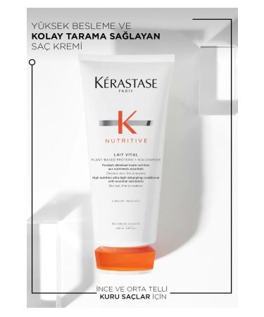 Kerastase Nutritive Lait Vital Moisturizing Nourishing Care Milk for Normal/Slightly Dry Hair 200ml - Buy Online on GoSupps.com