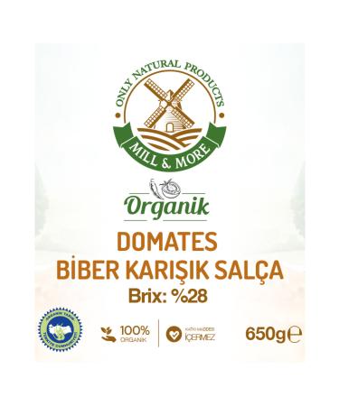 Mill & More Only Natural Products 2-pack Organic Unsalted Tomato Pepper Mixed Paste 650 G - Buy Online on GoSupps.com