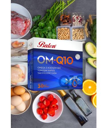Balen Om-Q10 Softgel Containing Omega 3 and Coenzyme 1380 Mg 30 Softgels - Buy Online on GoSupps.com