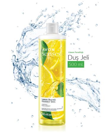 Avon Senses Lemon Burst Lemon and Basil Scented Shower Gel 500 Ml.