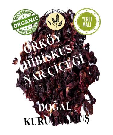 Orkoy Natural Dried Organic Hibiscus - Pomegranate Flower 250 gr