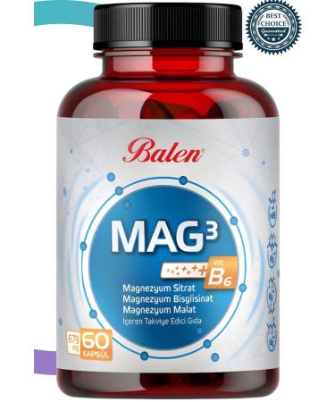 Balen Mag 3 Magnesium Citrate Bisglycinate Malate 679 Mg 60 Capsules