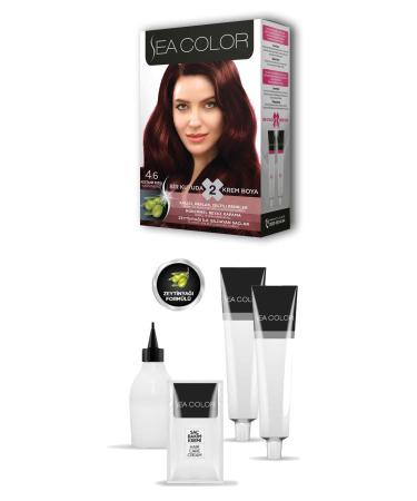 2X2 Tube Cream Hair Dye Set Chestnut Red No:4.6 - Lisinya alithestereo