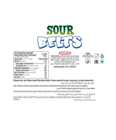 TAYA Taya Damla Sour Belts Licorice Strawberry Cardboard Box 15 Gr X 72 Pieces Boxed - Buy Online on GoSupps.com