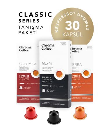 Chroma Coffee Classic Series Introduction Package 30 Nespresso Compatible Capsule Coffee