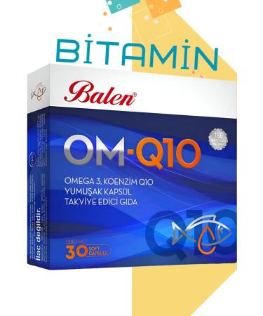 Balen Om-Q10 Softgel Containing Omega 3 and Coenzyme 1380 Mg 30 Softgels
