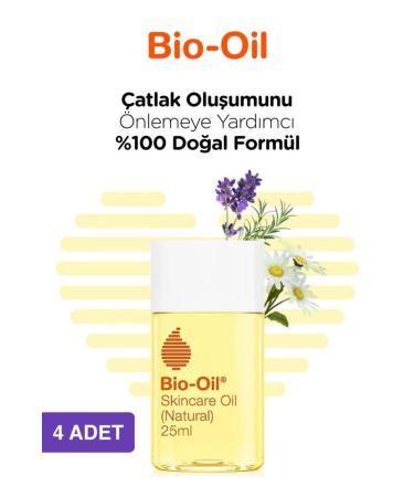 Bio-Oil Natural Cellulite Stretch Marks Moisturizing Body and Skin Care Oil 25ml X4