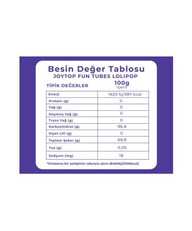 TAYA Joytop Fun Tubes Lollipop 11 Gr x 12 Pieces - Buy Online on GoSupps.com