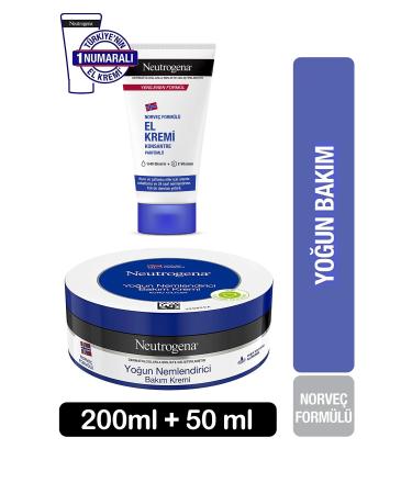Neutrogena Norwegian Formula Intensive Moisturizing Care Cream 200 ml + Hand Cream 50 ml