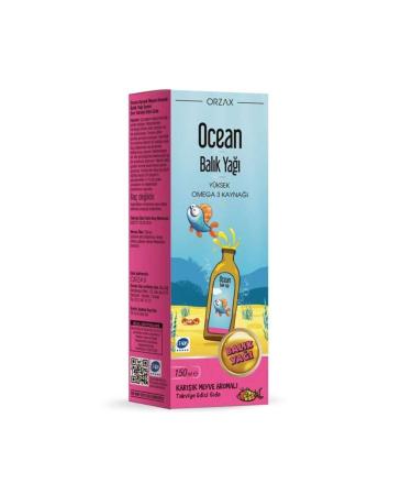 Ocean Fish Oil Omega-3 Syrup Mixed Fruit Flavor 150 ml Omega 3 fatty acid EPA and DHA