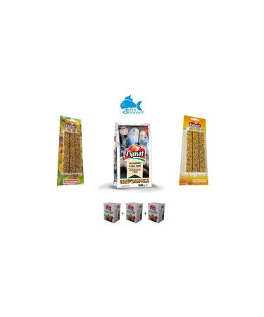 At l m Aquarium Bird Food Set Mixed Food Crackers and Beak Stone