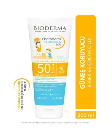Bioderma Photoderm PEDIATRICS Lait SPF50+ sunscreen for children and babies in milk form (200 ml)