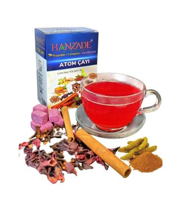 Hanzade Herbal Propolis - Vitamin C - Black Elderberry Atomic Tea Winter Tea 150 gr X 30 Pieces - Buy Online on GoSupps.com