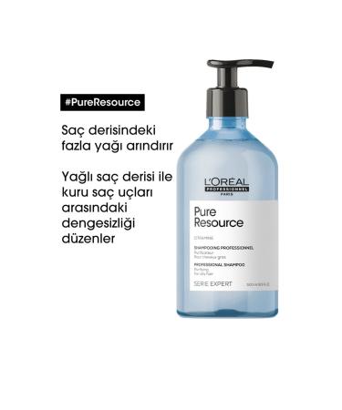 L'oreal Professionnel Loreal Serie Expert Pure Resource Purifying Shampoo for Oily Hair 500 ml - Buy Online on GoSupps.com
