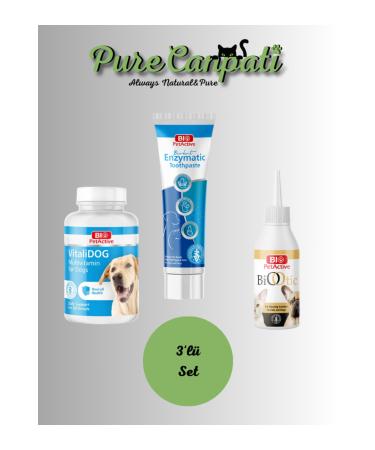 PureCanpati Dog Multivitamin Toothpaste and Ear Care Kit