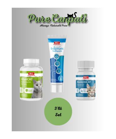 PureCanpati Cat Multivitamin Toothpaste and Biotin Zinc Set