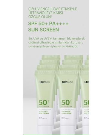 NEXTBEAU Nextbeau Soothing Moisturizer Aloe Vera Soothing Sunscreen Spf50+ PA++++ - Buy Online on GoSupps.com