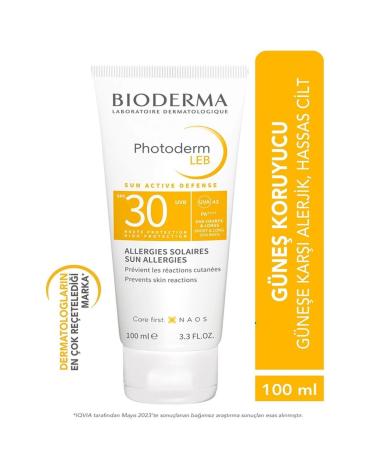 Bioderma Photoderm LEB SPF30 Sensitive Skin Sun Allergy Anti-Sun Gel Face Sun Cream 100 ml