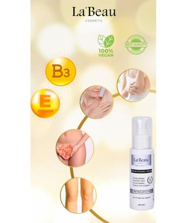 La'beau Skin Whitening Cream E and B3 Vitamin Effective Knees elbows genitals all darkened areas - Buy Online on GoSupps.com