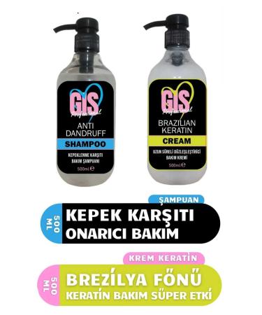 Gis Professional 2-Piece Deal Set / Anti-Dandruff and Anti-Scaling Shampoo and Brazilian Keratin