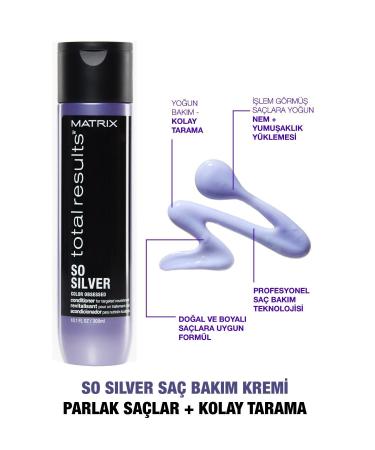 Matrix Total Results So Silver Color Protecting Hair Care Conditioner for Gray Platinum and White Hair 300 Ml - Buy Online on GoSupps.com