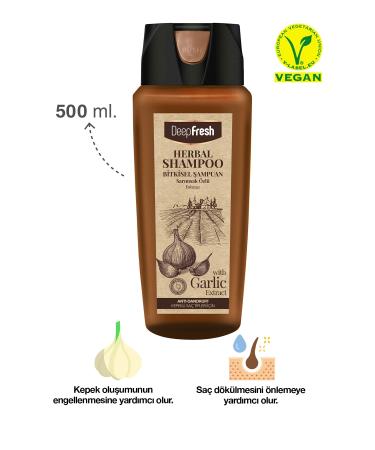 Deep Fresh Herbal Shampoo Garlic Extract Dandruff Hair 500 Ml - Buy Online on GoSupps.com