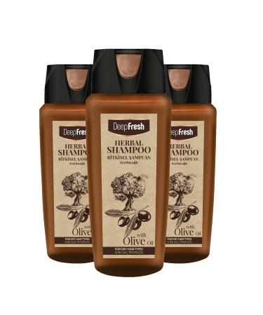 Deep Fresh Herbal Shampoo Olive Oil Essence Dry Hair 3 X 500 Ml