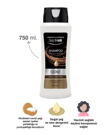 Deep Fresh Shampoo Coconut All Hair 750 ml - Buy Online on GoSupps.com