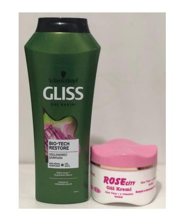 Buy Gliss Bio Tech Restore Shampoo and Get Rose City 275 ml Aloe Vera Cream as a Gift