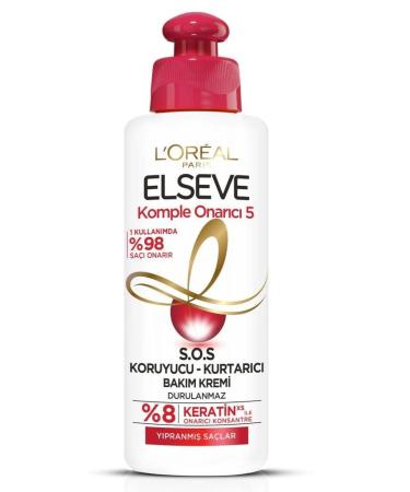 L'Oreal Paris Elseve Complete Repair 5 Sos Protective Rescue Care Cream No Rinse 200ml - Buy Online on GoSupps.com