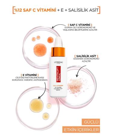 L'Oreal Paris Revitalift Clinical Pure Vitamin C Brightening Tone-Equalizing Anti-Pore Serum - Buy Online on GoSupps.com