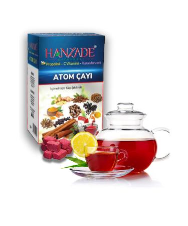 Hanzade Herbal Propolis - Vitamin C - Black Elderberry Atomic Tea Winter Tea 150 gr X 6 Pieces - Buy Online on GoSupps.com