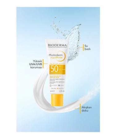 Bioderma Photoderm Aquafluid SPF50+ All Skin Colorless Sun Cream 40 ml ( Sensibio H2O ) - Buy Online on GoSupps.com