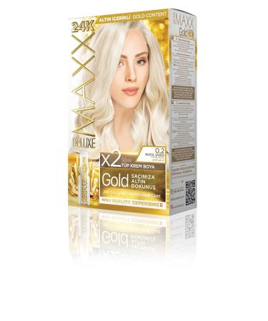 MAXX DELUXE GOLDEN SERIES 24K Gold Content Tube Dye and Hair Care Serum 30 GREAT COLORS (2X50 ML)