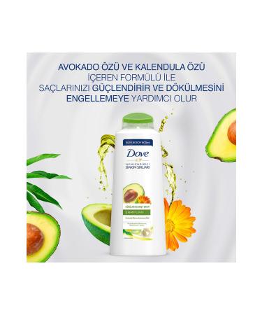 Dove Anti-Loss Hair Care Shampoo Avocado Calendula 600ml - Buy Online on GoSupps.com