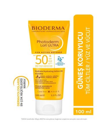 Bioderma Photoderm Lait Ultra Spf50 Milk Form Face Body Sun Cream 100 ml