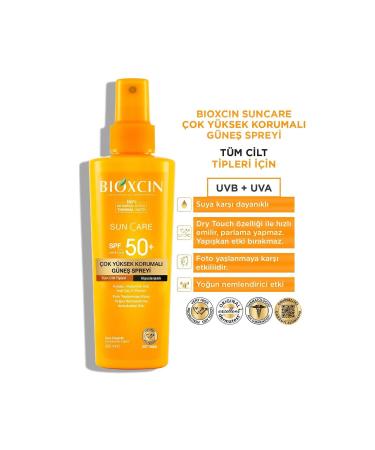 Bioxcin Sun Care Very High Protection Sun Spray for All Skin Types Spf 50+ 200 Ml - Buy Online on GoSupps.com