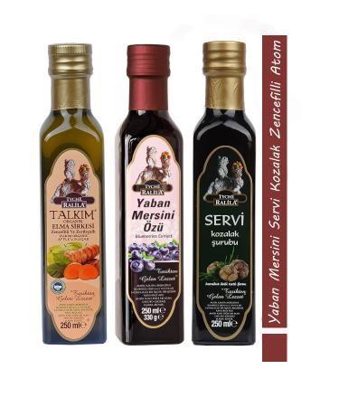 Durgun bebe Ralila Organic Blueberry Extract Cypress Cone SyrupTalkim Ginger Turmeric 3-Piece Winter Set