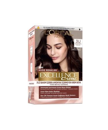 L'Oreal Paris L'or al Paris Excellence Creme Nude Colors Hair Dye 3u Nude Dark Brown