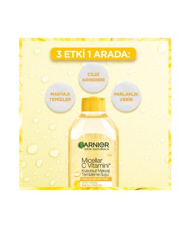 Garnier Micellar Vitamin C Flawless Make-Up Remover Water 400ml - Buy Online on GoSupps.com